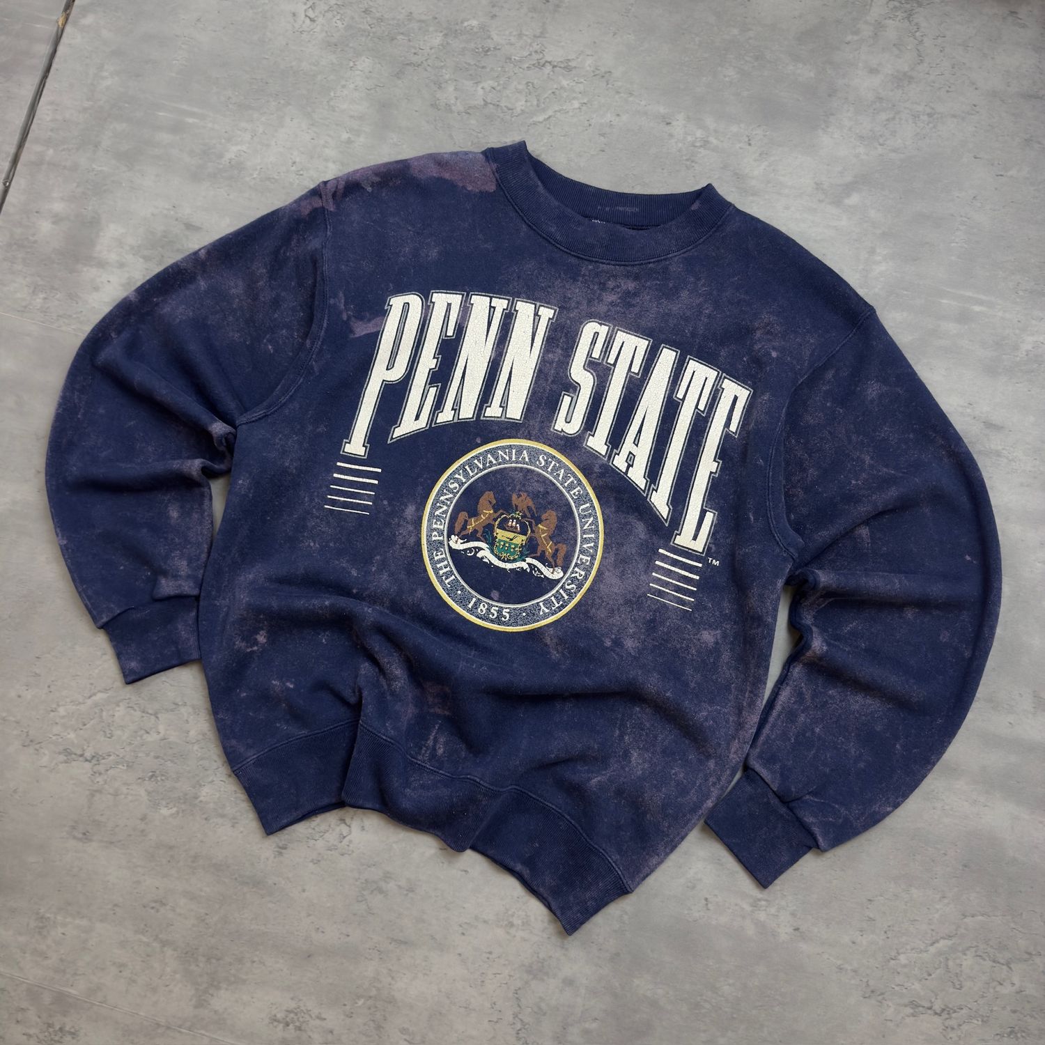 Purple Dyed Penn State Graphic Sweatshirt
