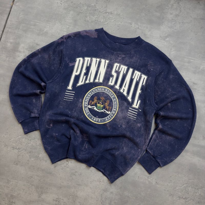 Purple Dyed Penn State Graphic Sweatshirt