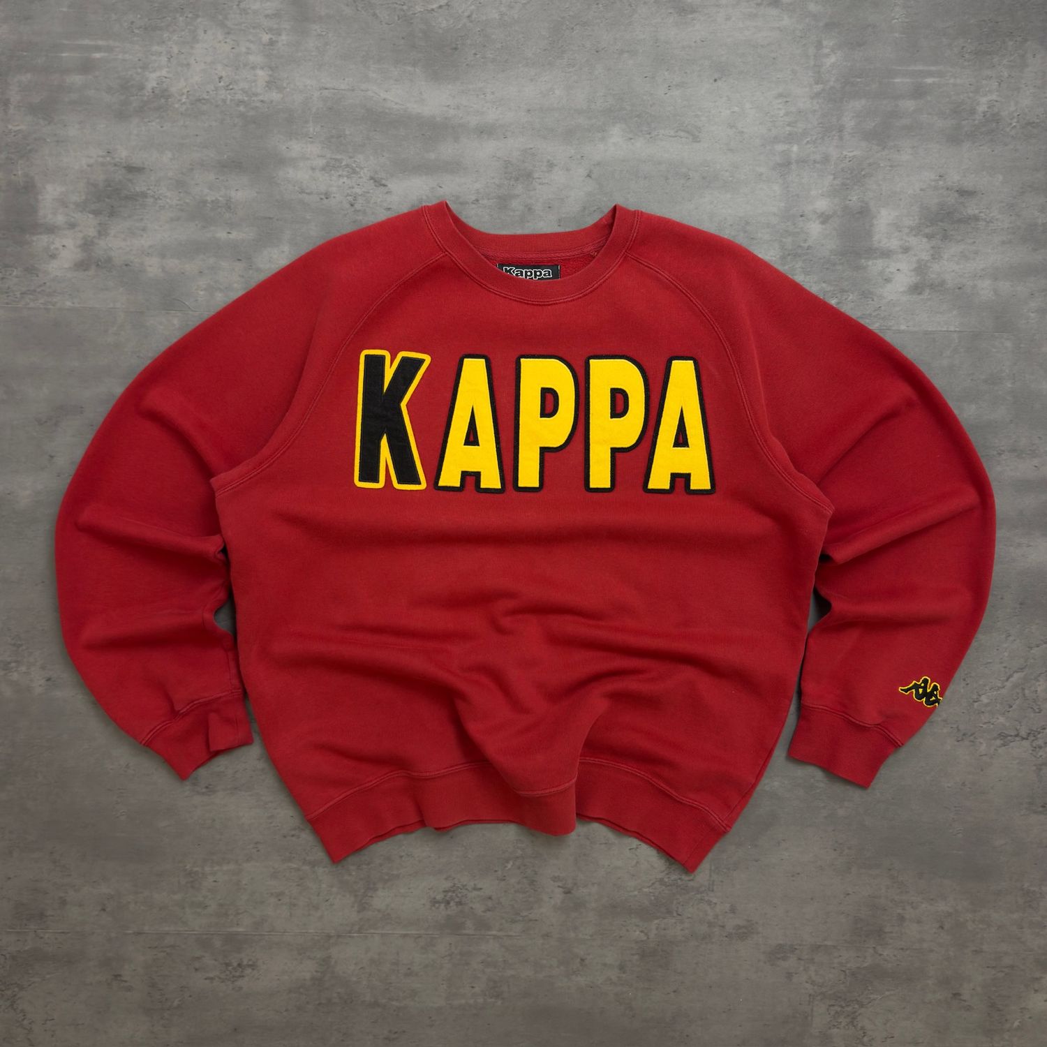 Red Kappa Felt Embroidered Sweatshirt