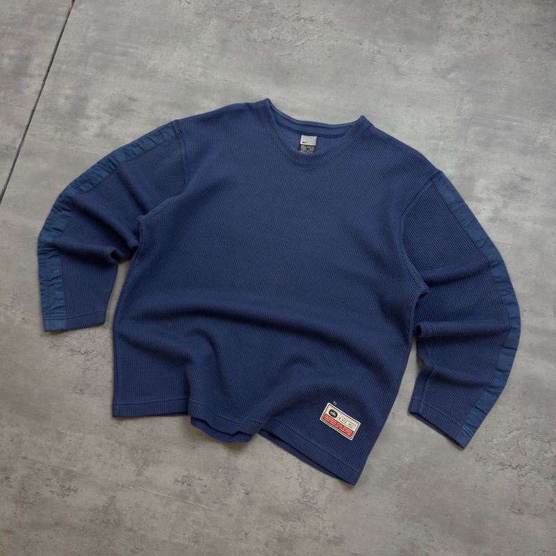 RARE Navy Nike Ribbed Sweatshirt