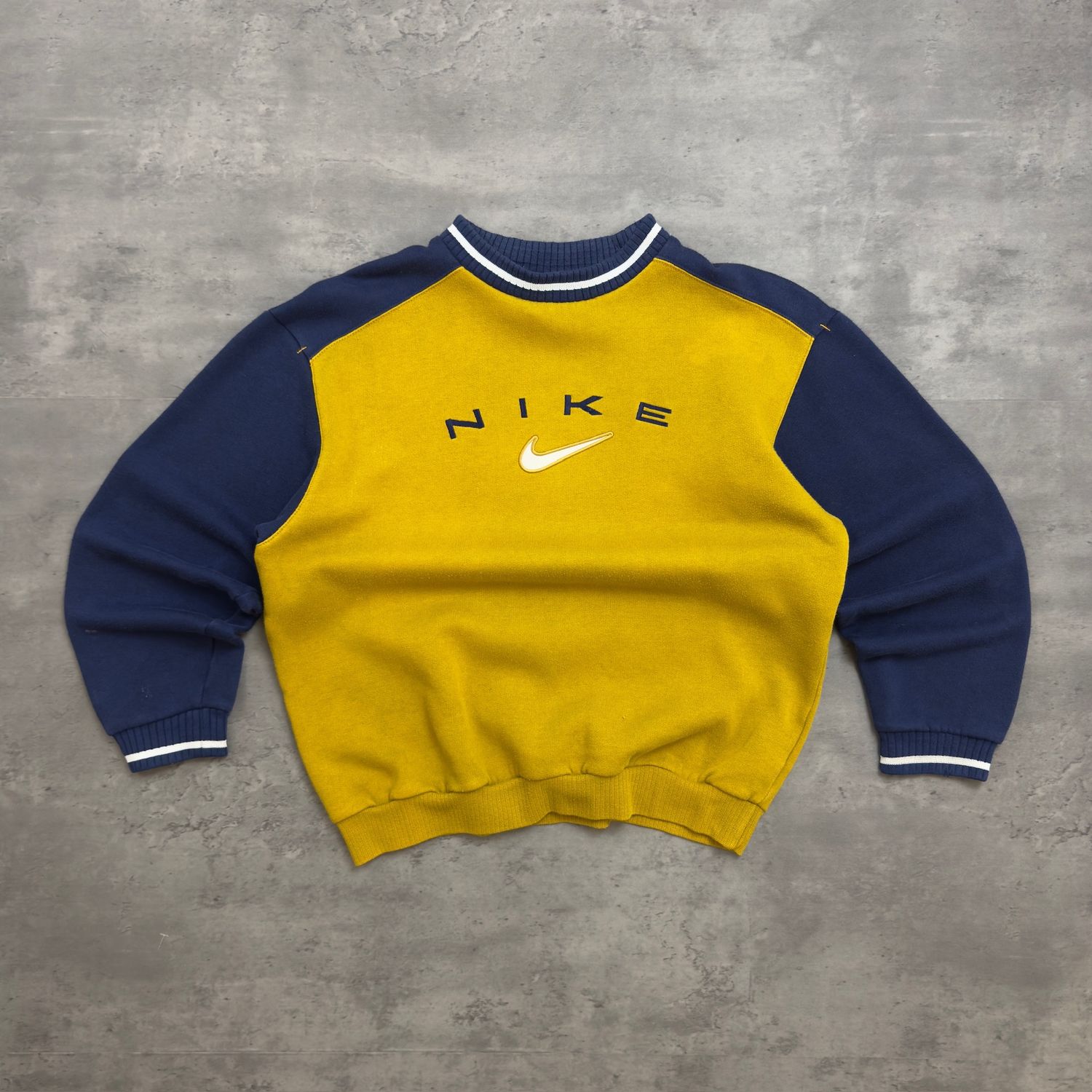 yellow vintage nike jumper