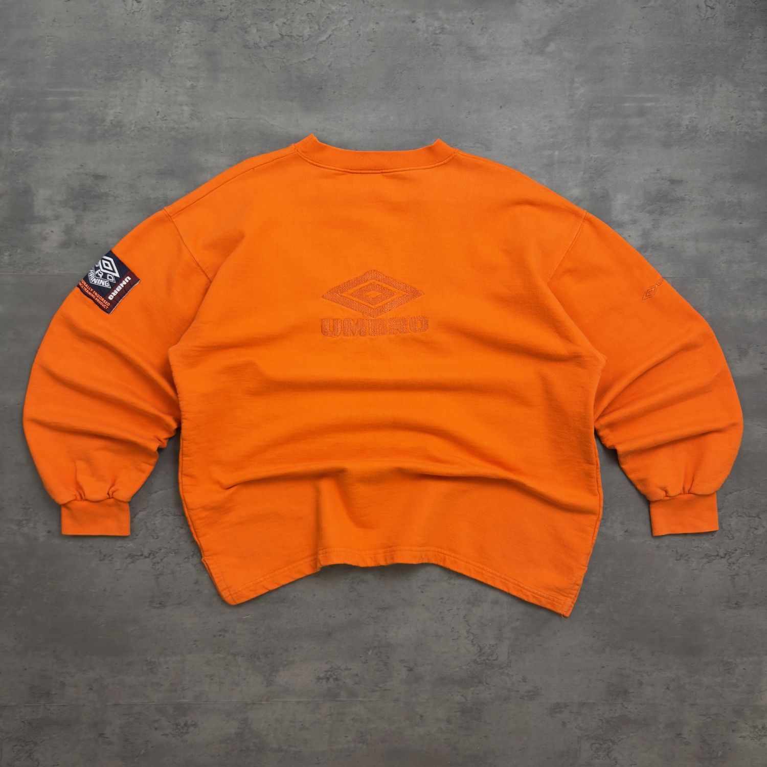 Orange Umbro Embroidered Training Sweatshirt