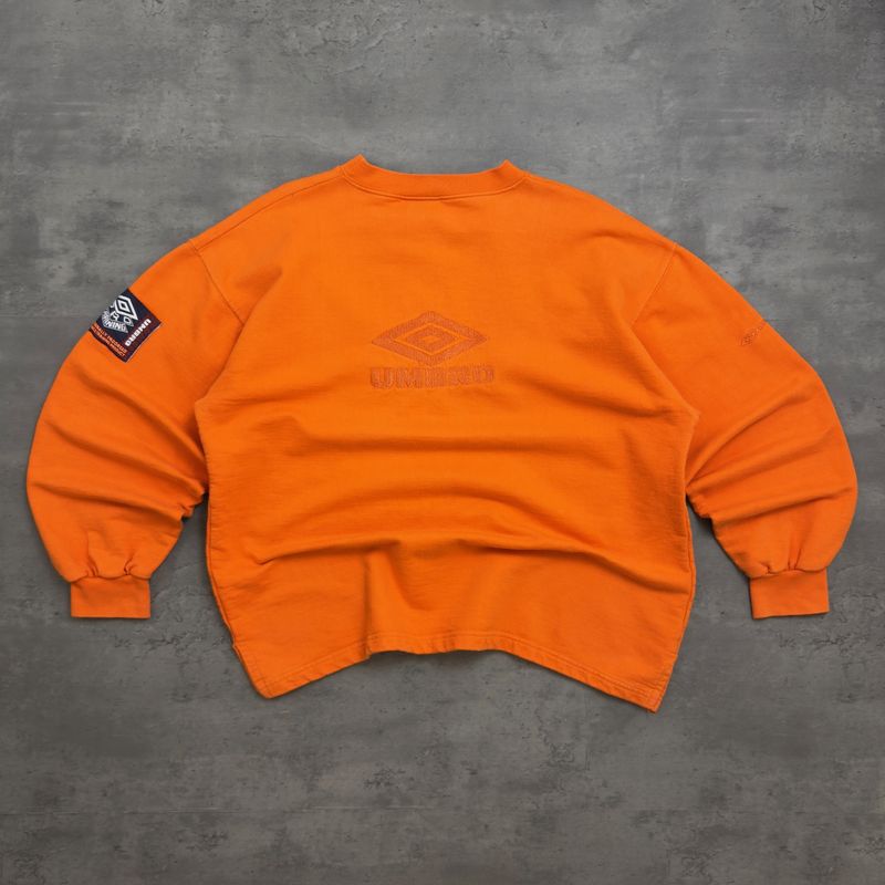 Orange Umbro Embroidered Training Sweatshirt