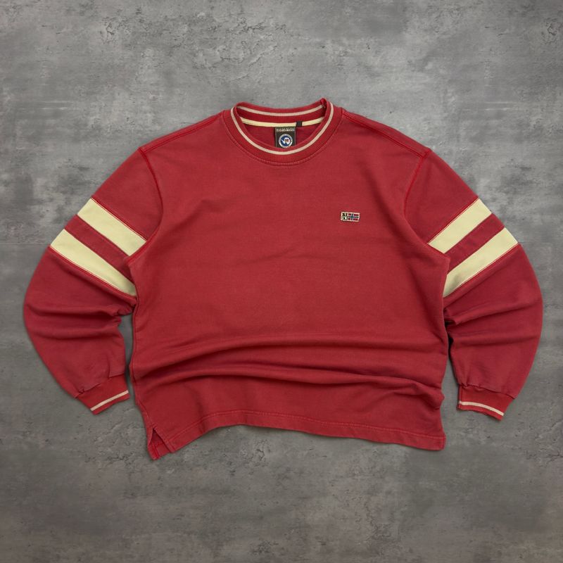 Burgundy Napapijri Small Logo Print Sweatshirt