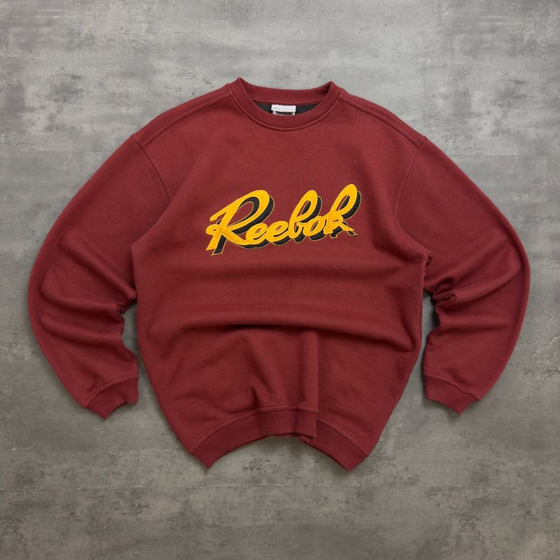 Burgundy Reebok Embroidered Sweatshirt
