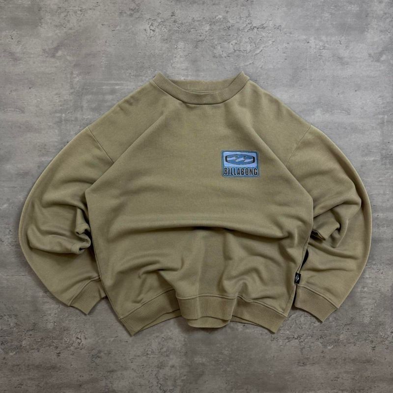 Green Billabong Double Print Hoodie