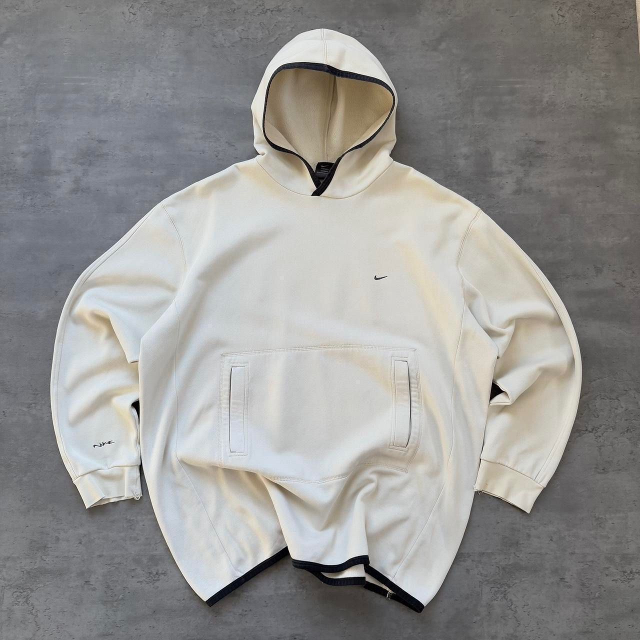 Cream Nike Small Logo Hoodie