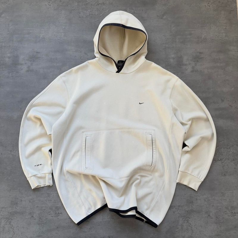 Cream Nike Small Logo Hoodie