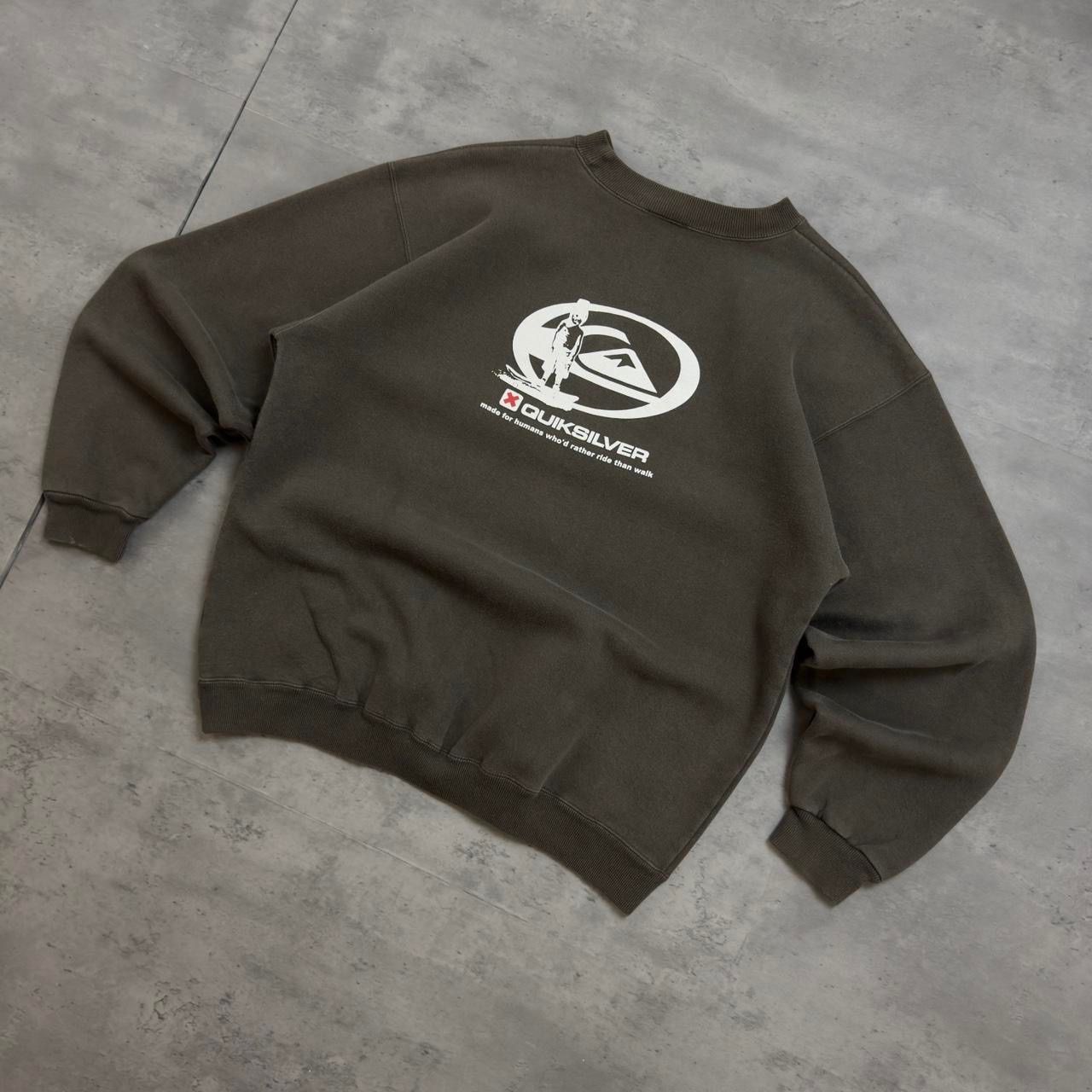 Brown Quiksilver Print Sweatshirt