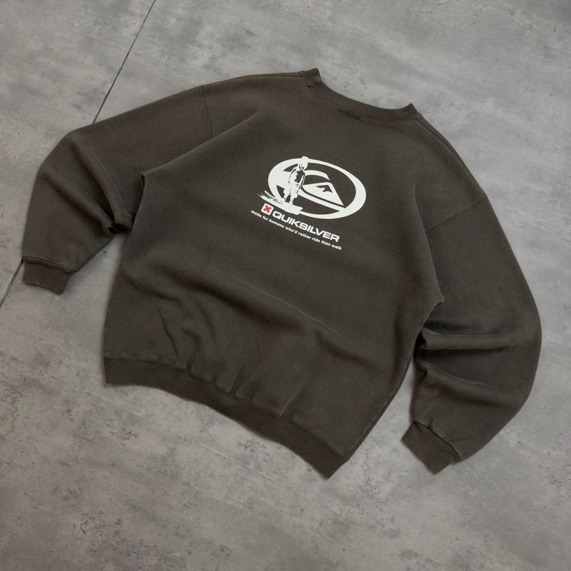 Brown Quiksilver Print Sweatshirt