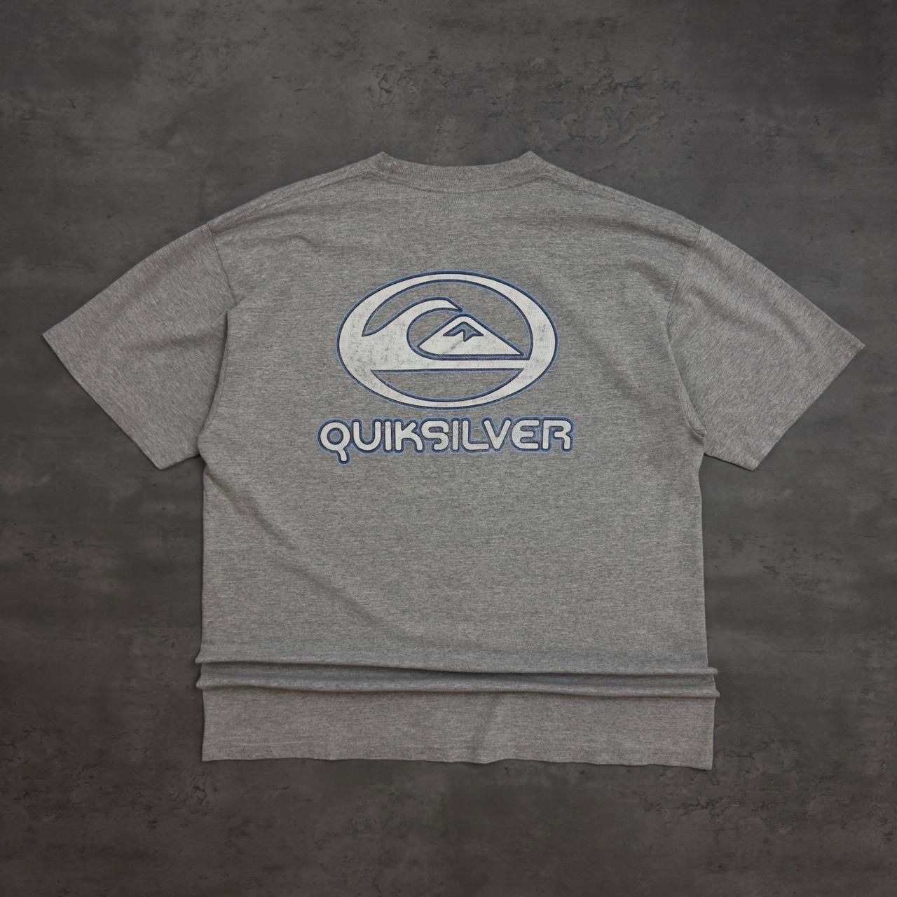 Grey Quiksilver Big Logo T-shirt