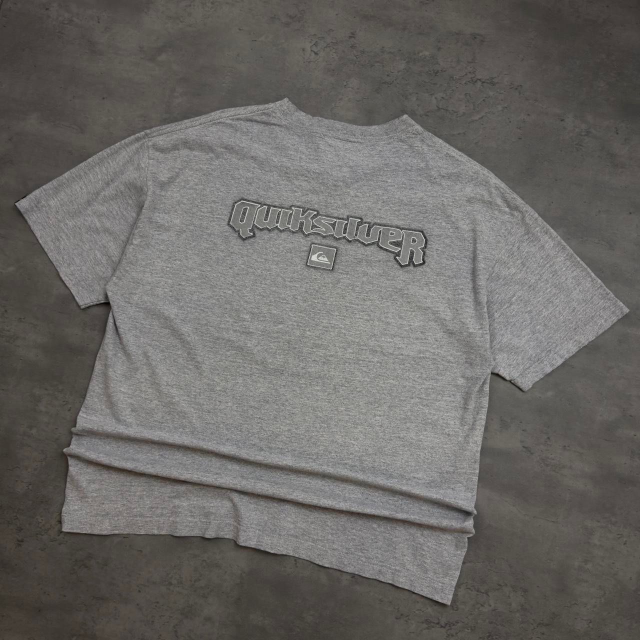 Grey Quiksilver Double Print T-shirt