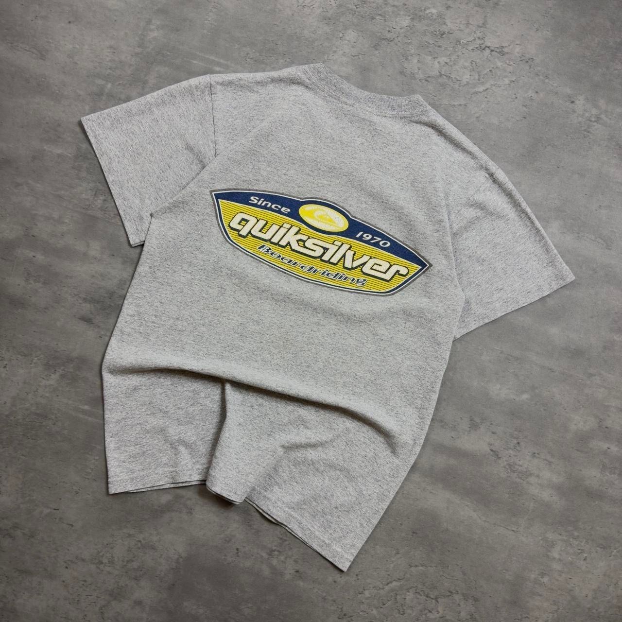 Grey and Yellow Quiksilver T-shirt