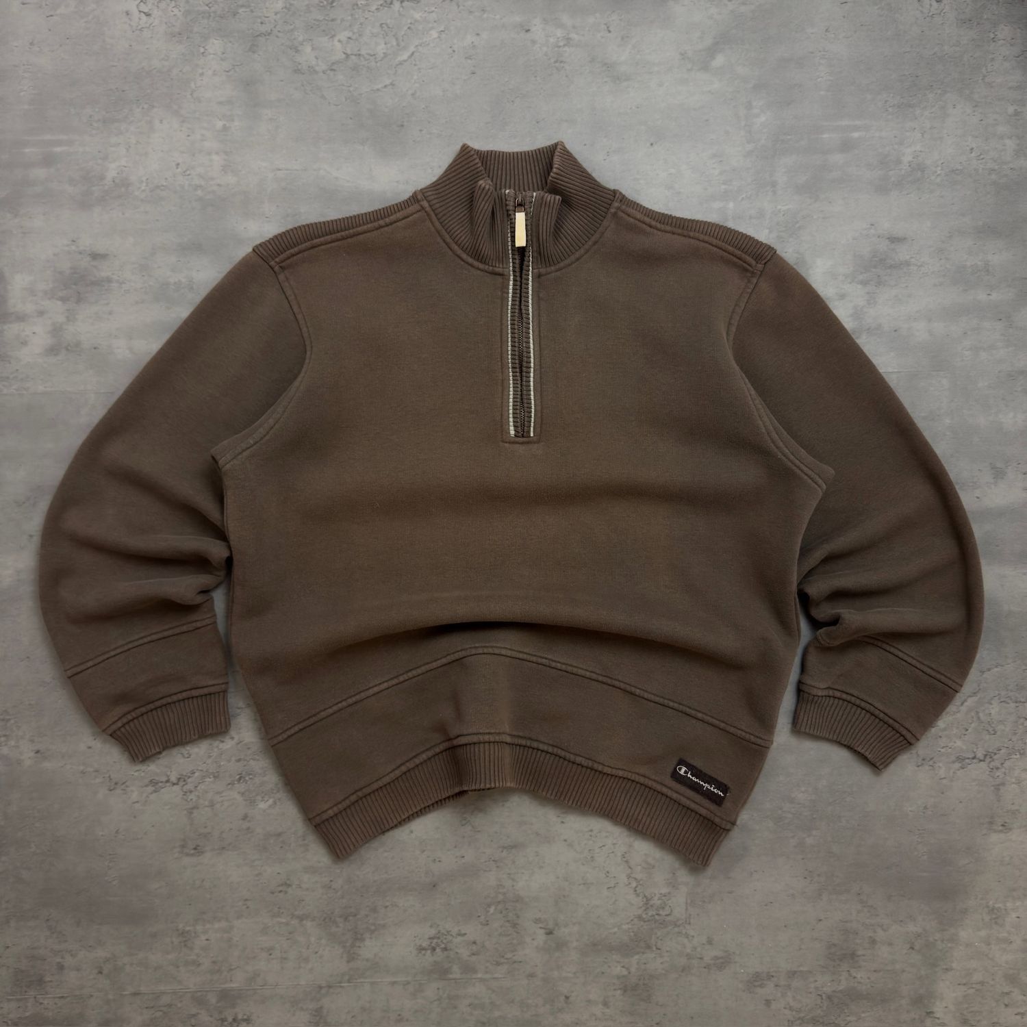 Brown Champion Heavyweight Quarter Zip