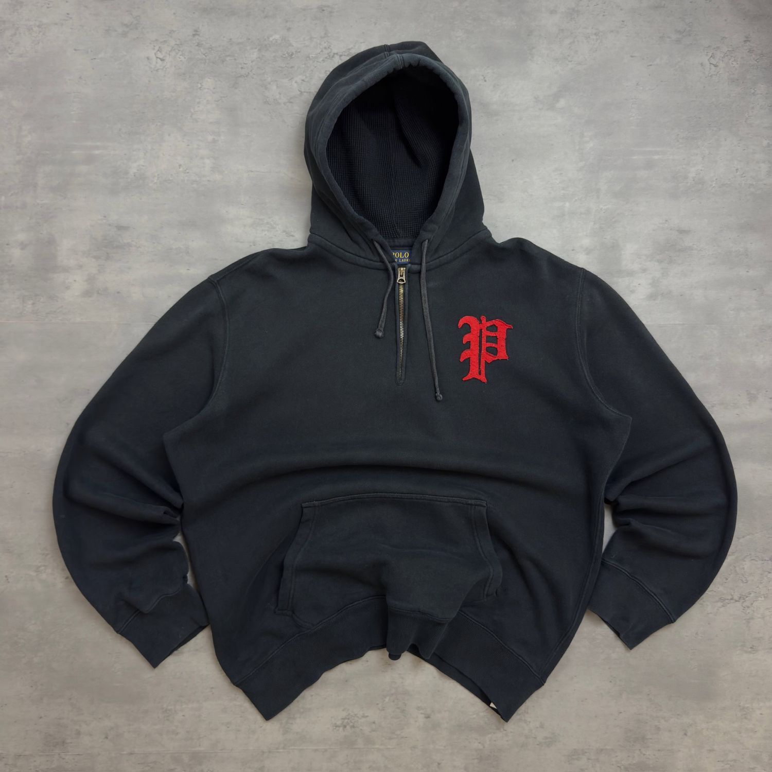 Heavyweight Polo Quarter Zip Hoodie