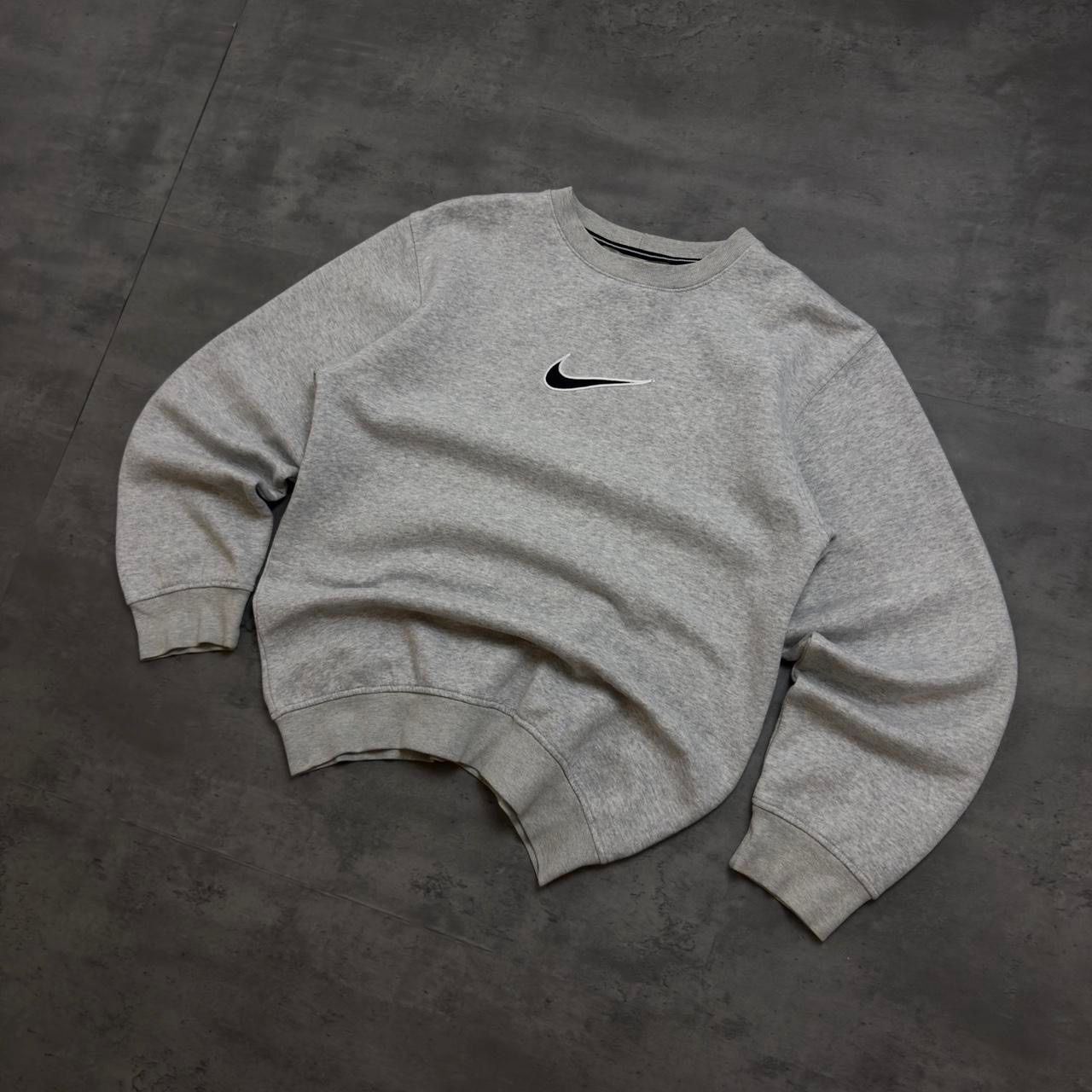Grey Nike Embroidered Centre Logo Sweatshirt