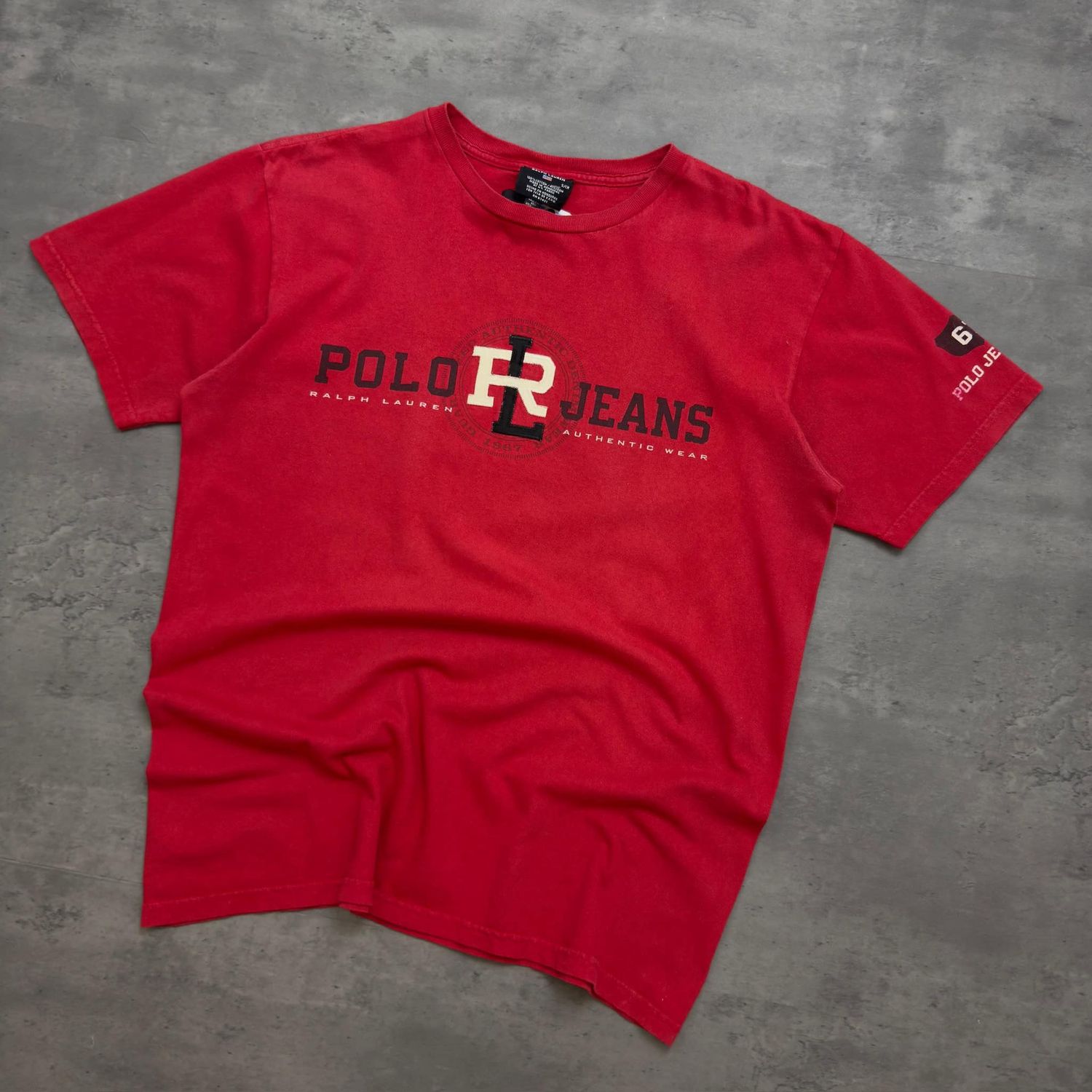 Red Polo Ralph Lauren Embroidered T-shirt