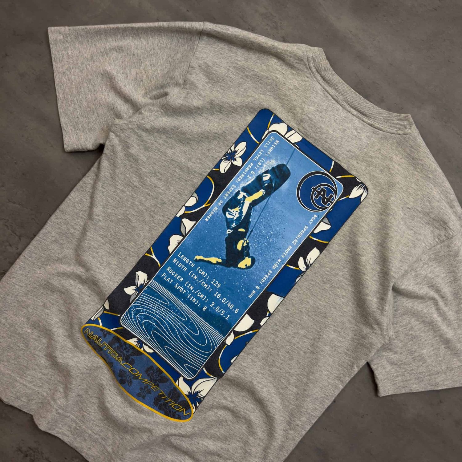 Grey Nautica Big Print T-shirt