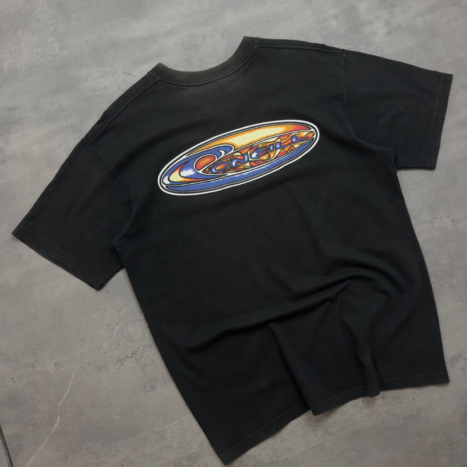 90s Black O&#39;neill Surfwear T-shirt