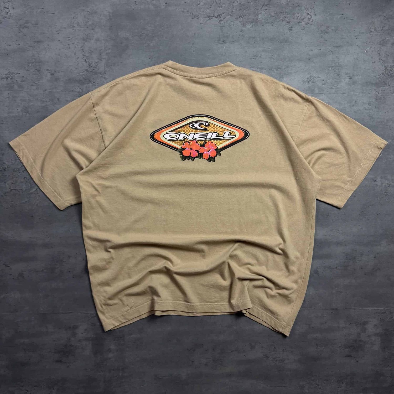 90s Brown O&#39;neill Graphic T-shirt