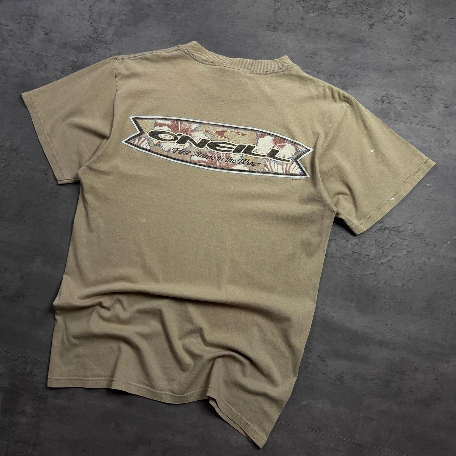 90s Beige O&#39;neil Graphic T-shirt