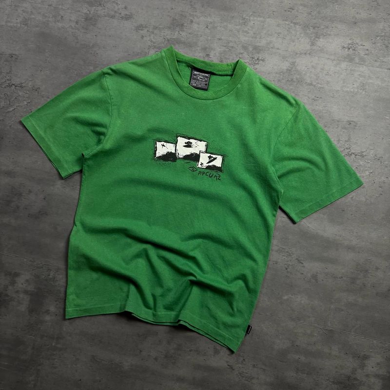 90s Green Ripcurl Graphic T-shirt