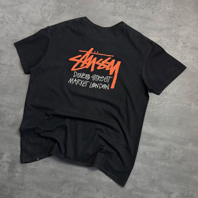 Black Stussy Dover Street London T-shirt