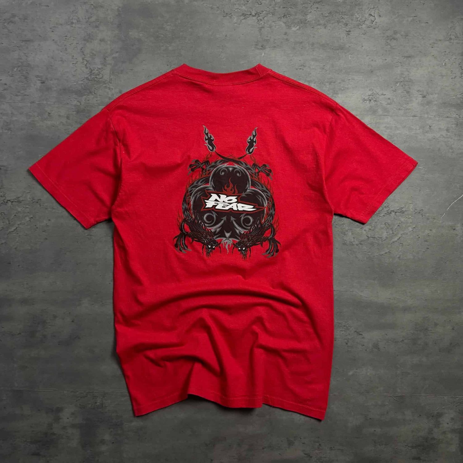 90s Red No Fear T-shirt