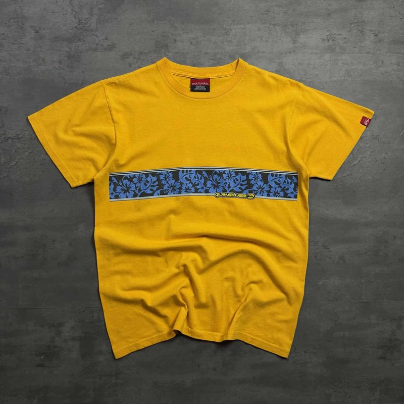Yellow Quiksilver Graphic T-shirt