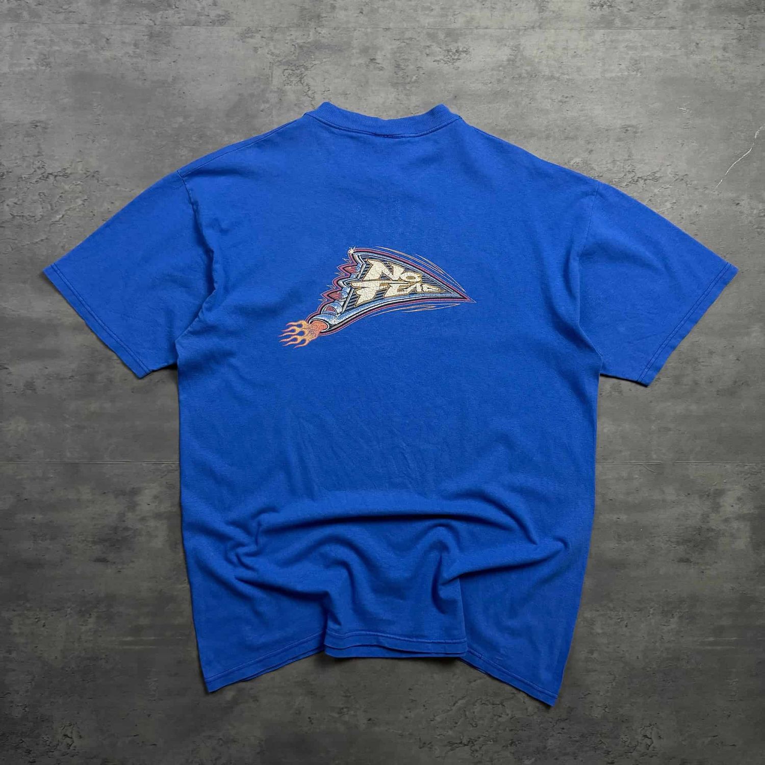 90s Blue No Fear Graphic T-shirt