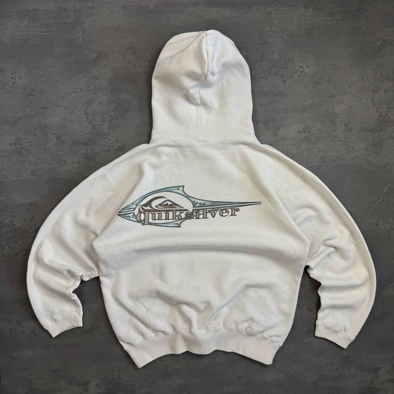 90s White Quiksilver Hoodie