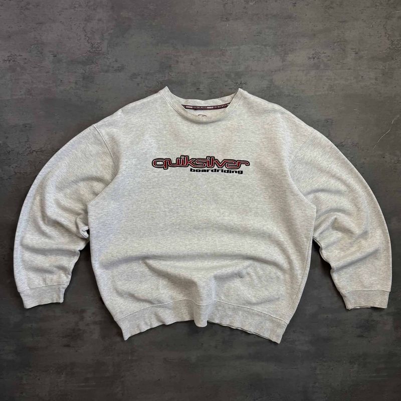 90s Grey Quiksilver Embroidered Sweatshirt
