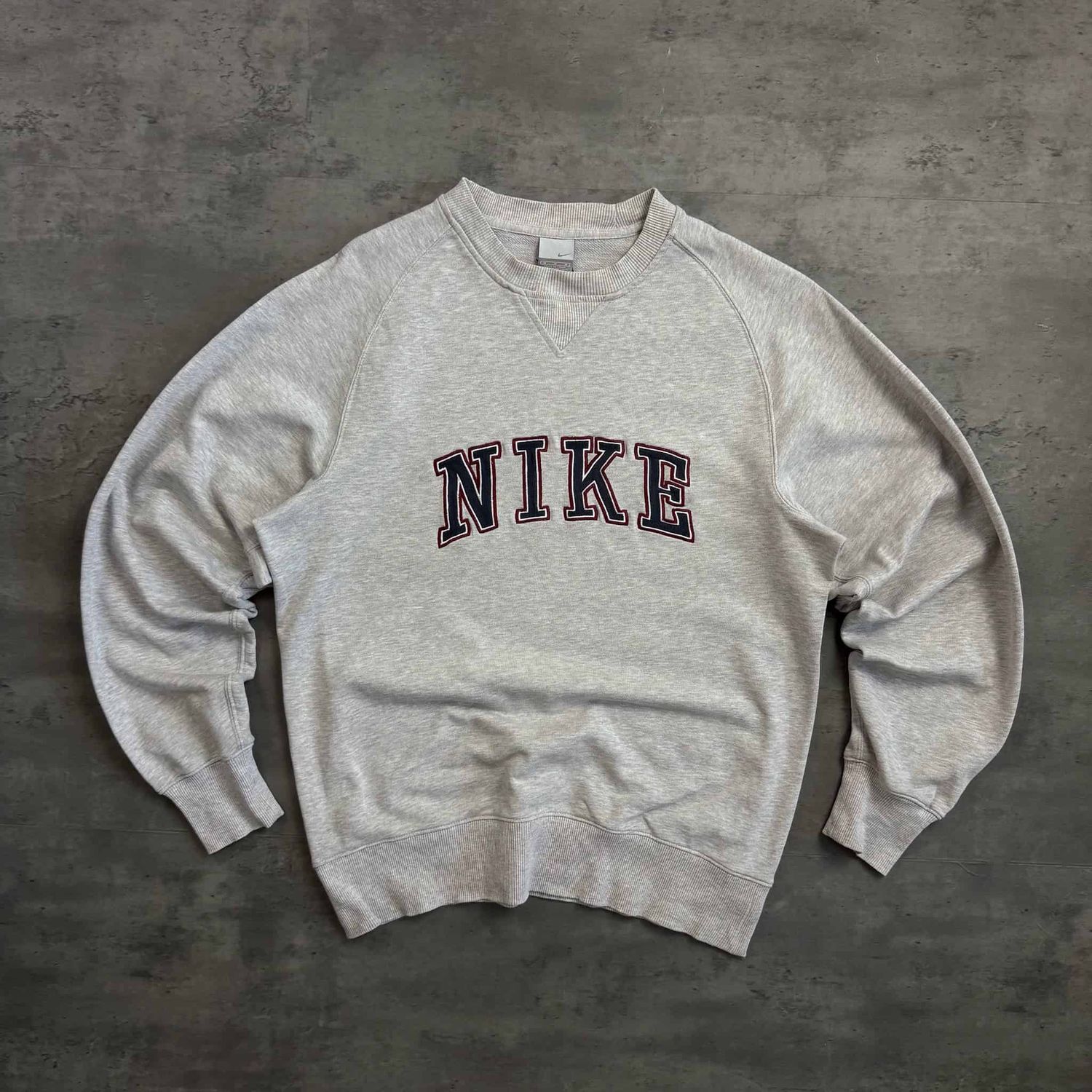 Grey Nike Embroidered Spellout Sweatshirt