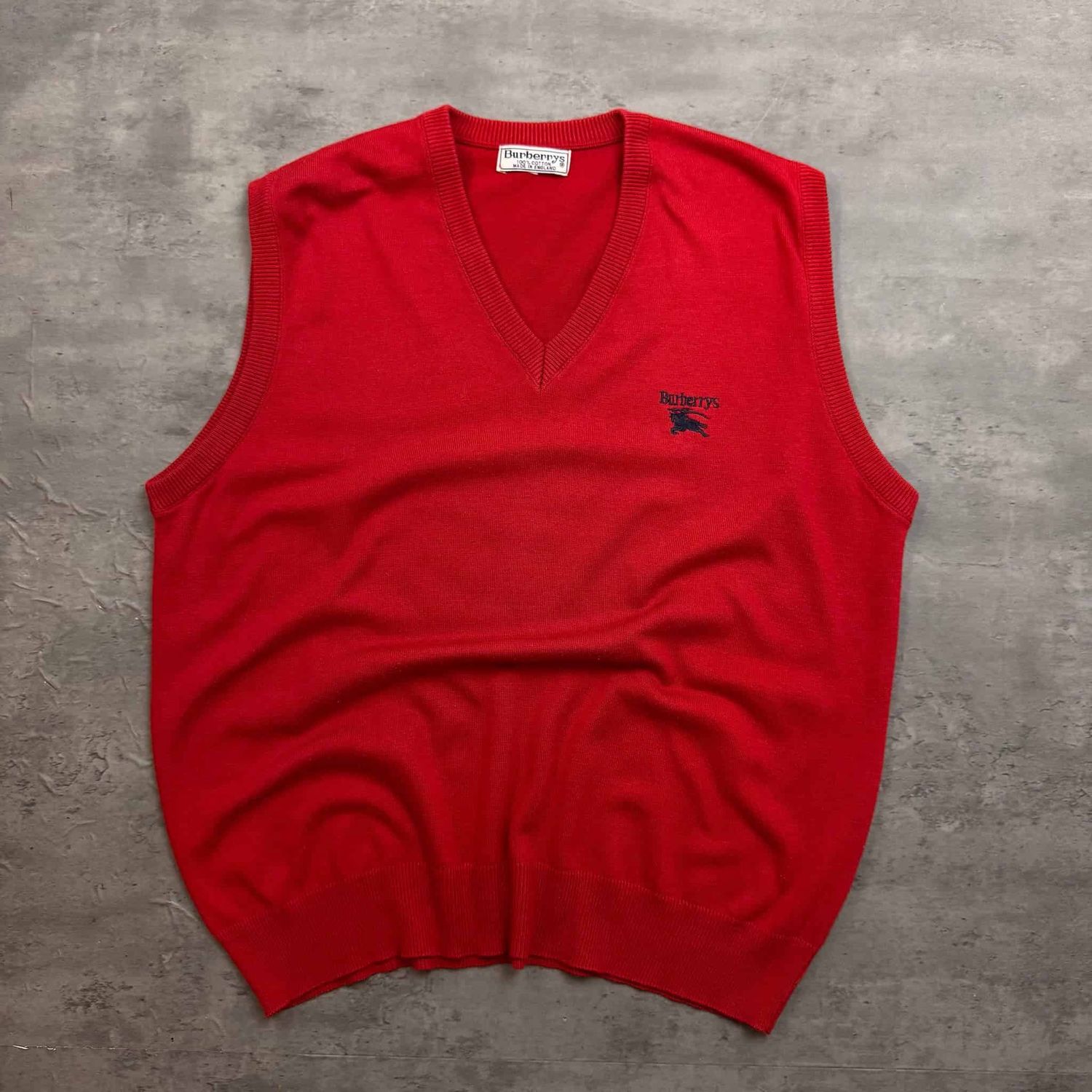 Red Burberry Sleeveless Knit
