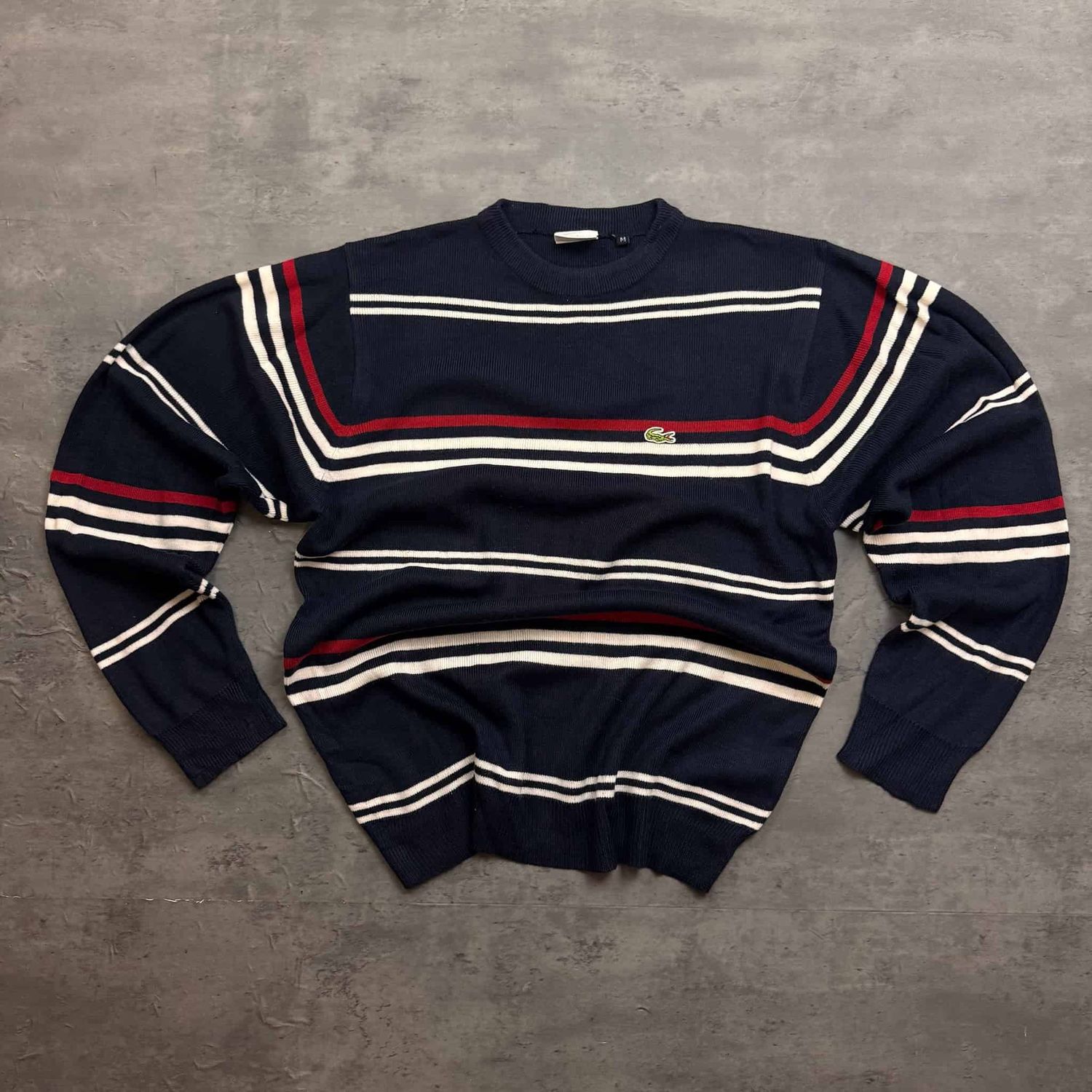 Navy and Red Lacoste knit