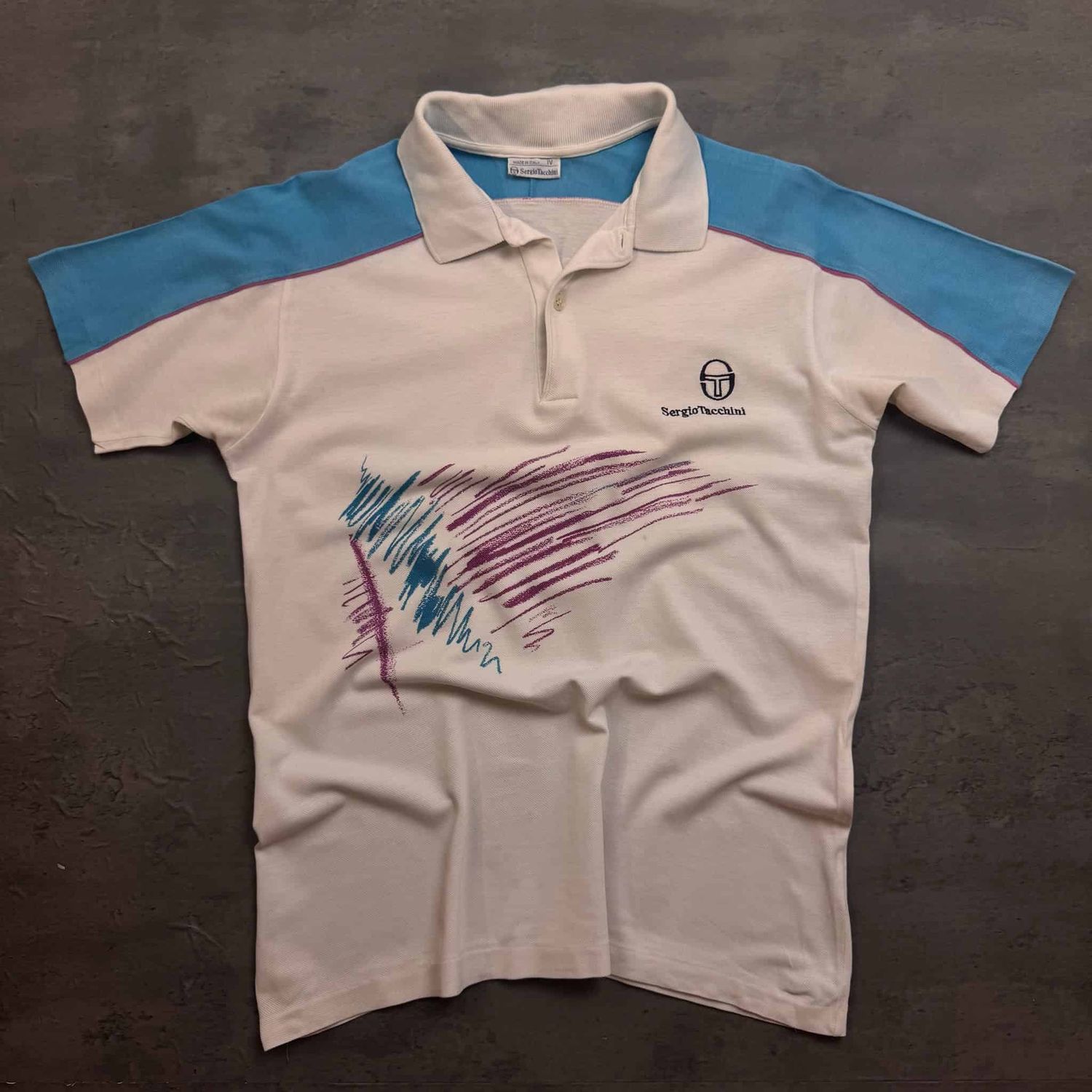 90s White Sergio Tacchini Tennis Polo