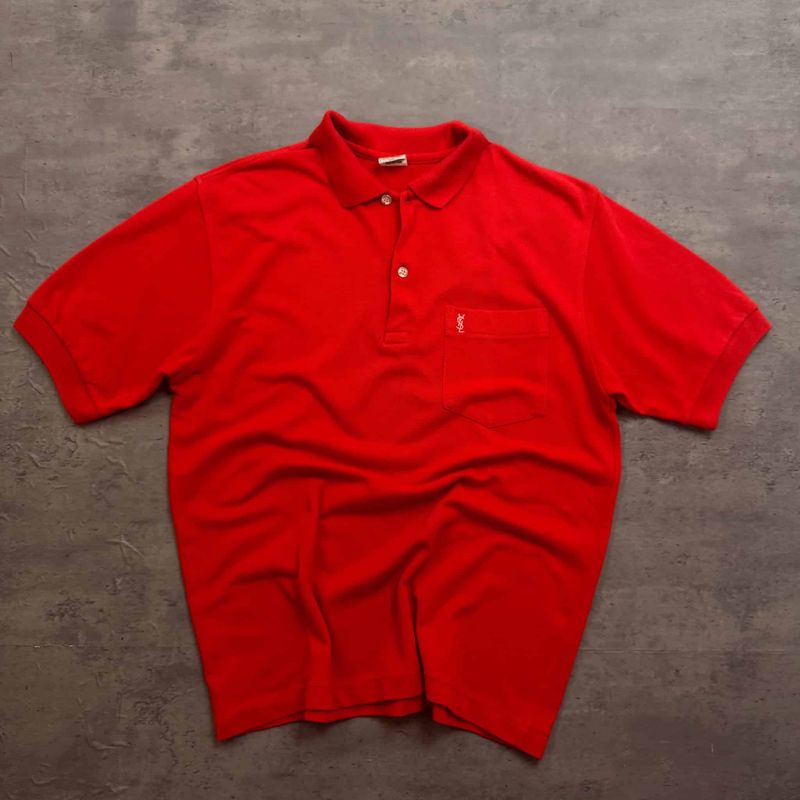 90s Red YSL Polo Shirt