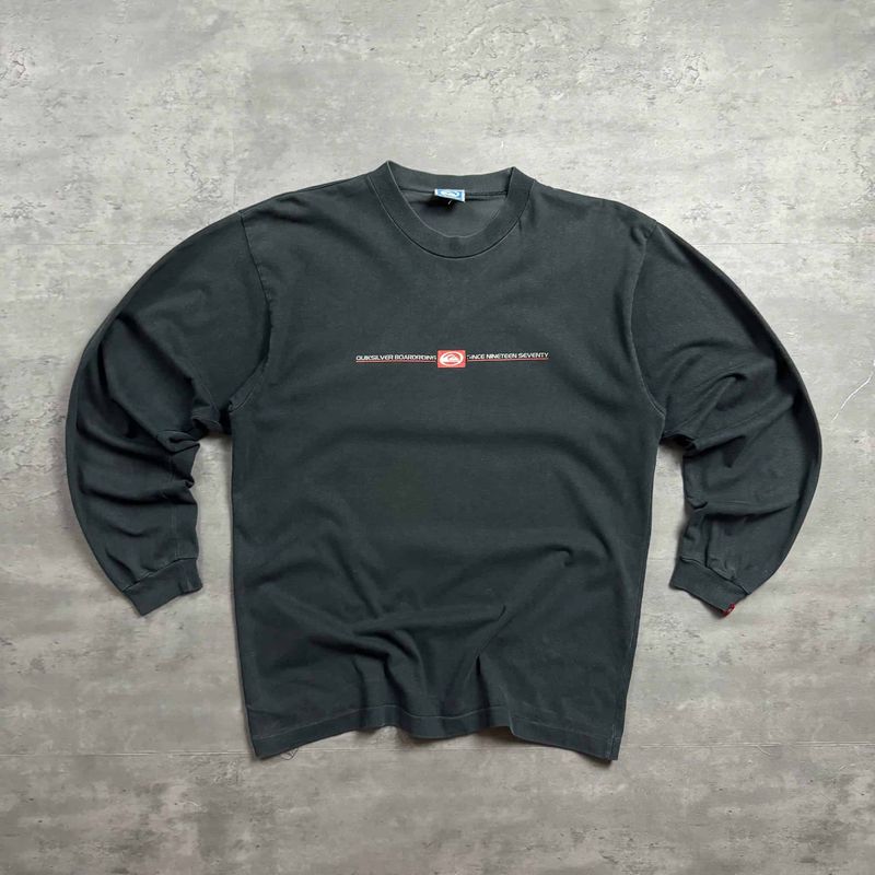 Black and Red Quiksilver Longsleeve T-shirt