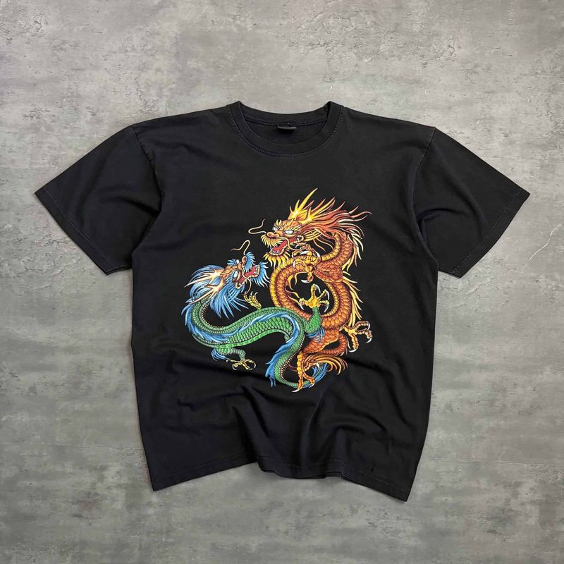 Black Graphic Dragon T-shirt