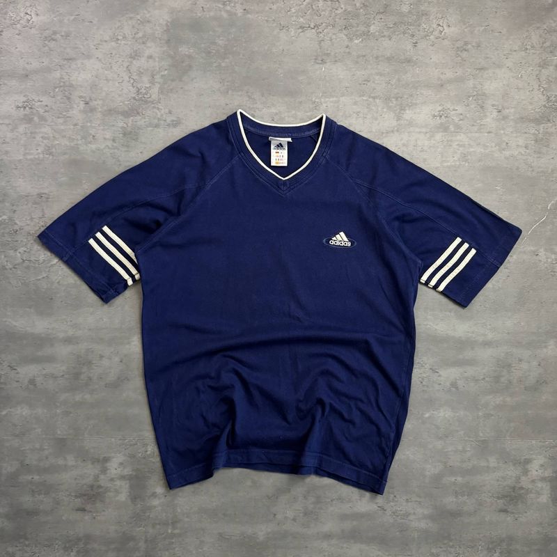 Navy Adidas Embroidered Small Logo T-shirt