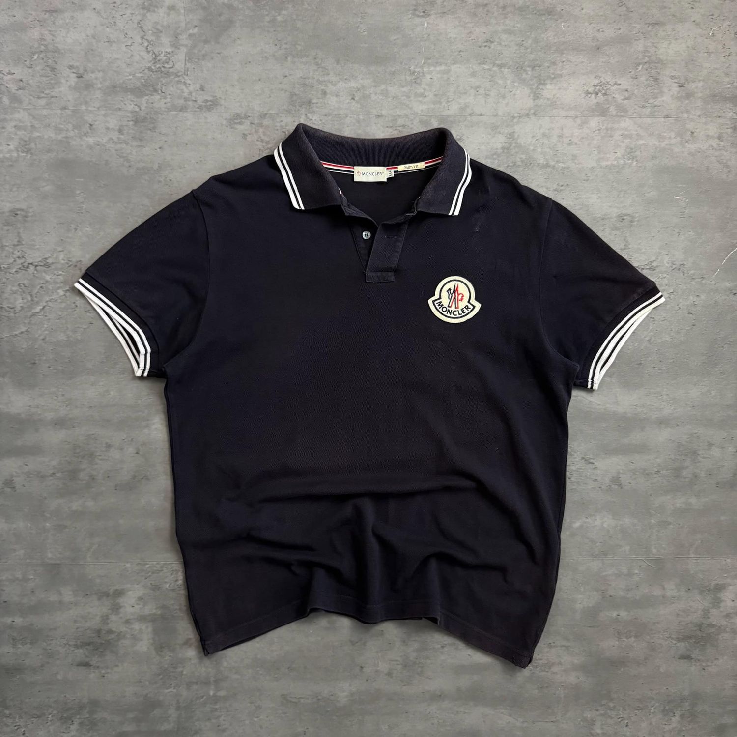 Navy Moncler Polo Shirt