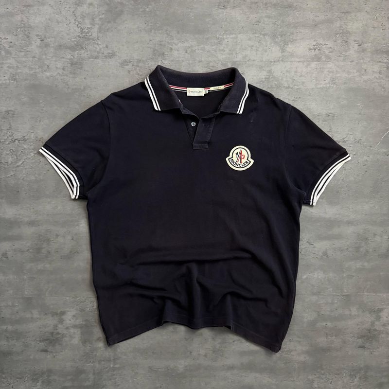 Navy Moncler Polo Shirt