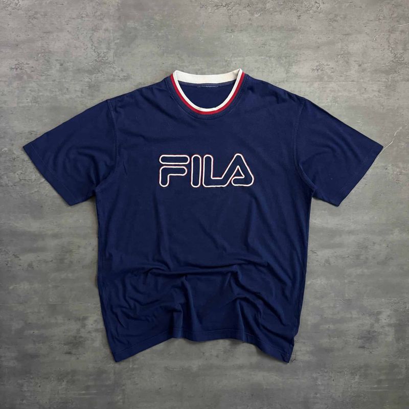 Navy Fila Print T-shirt