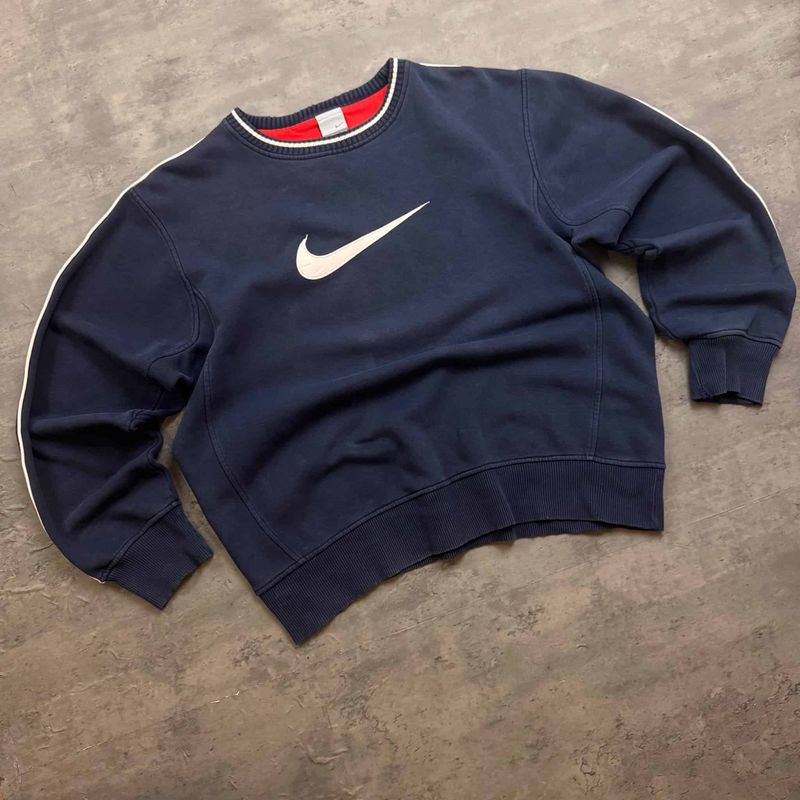 Navy Nike Embroidered Sweatshirt