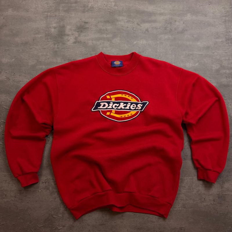 Red Dickies Embroidered Sweatshirt