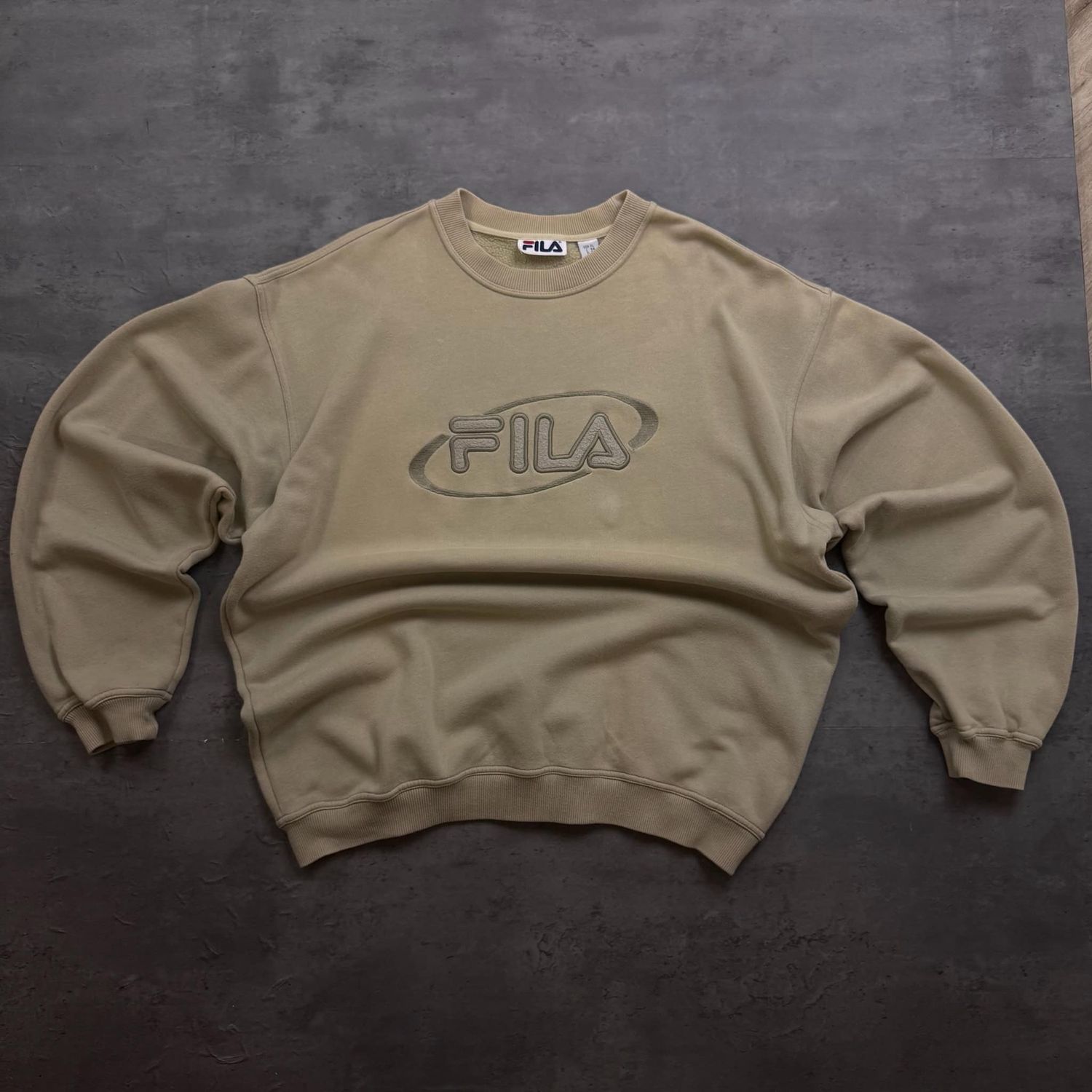 Beie Fila Embroidered Sweatshirt