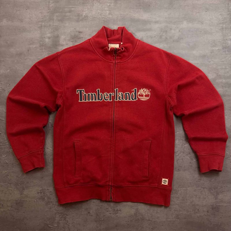 Red Timberland Zipup Sweatshirt