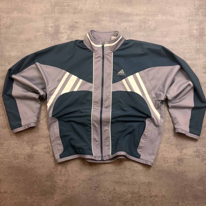 Green and Grey Adidas Trackjacket