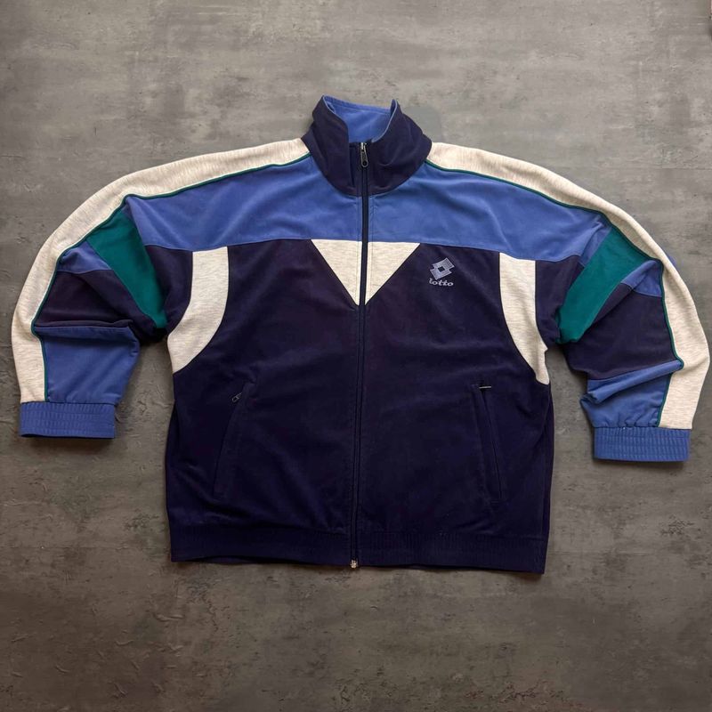 90s Velour Lotto Tracksuit Top