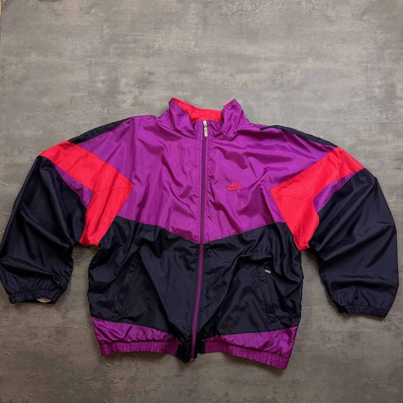 Purple and Red Nike Sports Trackjacket